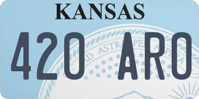 KS license plate 420ARO