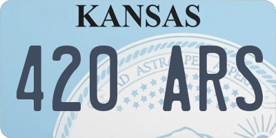 KS license plate 420ARS