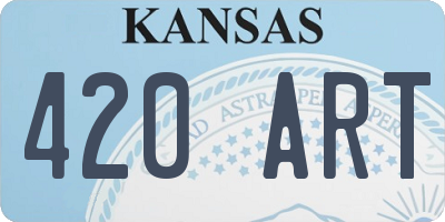 KS license plate 420ART