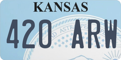 KS license plate 420ARW