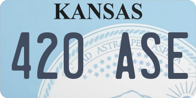 KS license plate 420ASE