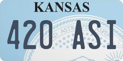 KS license plate 420ASI