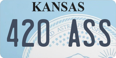 KS license plate 420ASS
