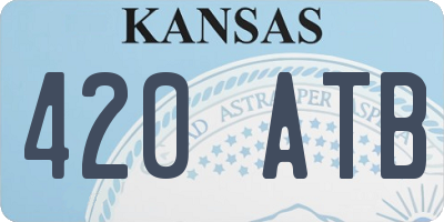 KS license plate 420ATB