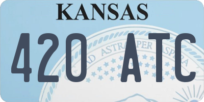 KS license plate 420ATC