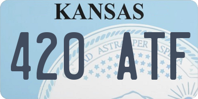 KS license plate 420ATF