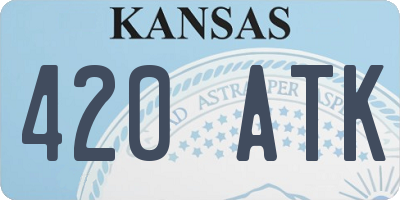 KS license plate 420ATK