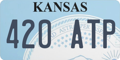 KS license plate 420ATP
