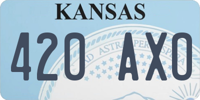 KS license plate 420AXO