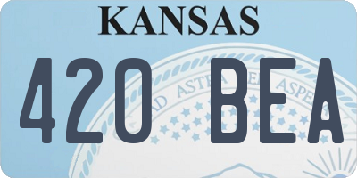 KS license plate 420BEA