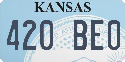 KS license plate 420BEO