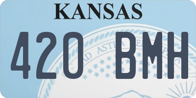 KS license plate 420BMH
