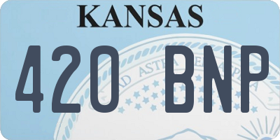 KS license plate 420BNP
