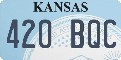 KS license plate 420BQC
