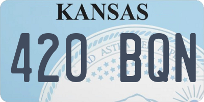 KS license plate 420BQN