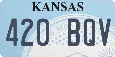 KS license plate 420BQV