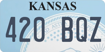KS license plate 420BQZ