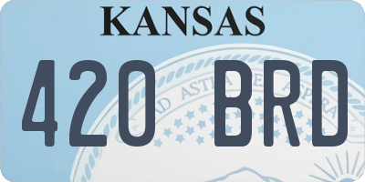 KS license plate 420BRD