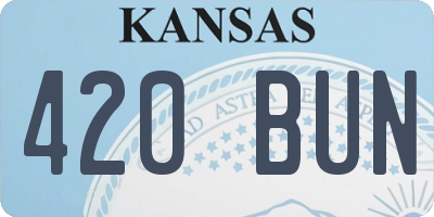 KS license plate 420BUN