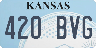 KS license plate 420BVG