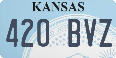 KS license plate 420BVZ