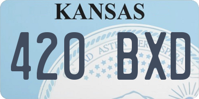 KS license plate 420BXD