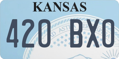 KS license plate 420BXO