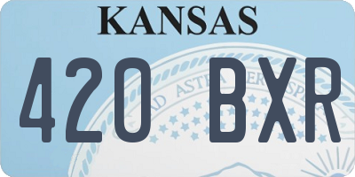 KS license plate 420BXR