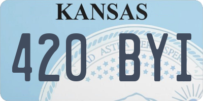 KS license plate 420BYI