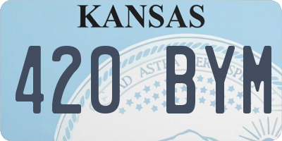 KS license plate 420BYM