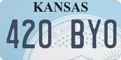 KS license plate 420BYO
