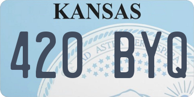 KS license plate 420BYQ