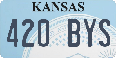 KS license plate 420BYS