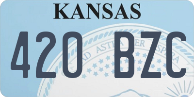 KS license plate 420BZC