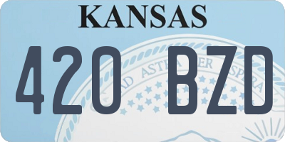 KS license plate 420BZD
