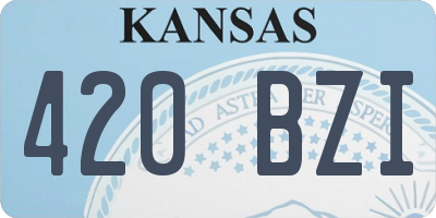KS license plate 420BZI