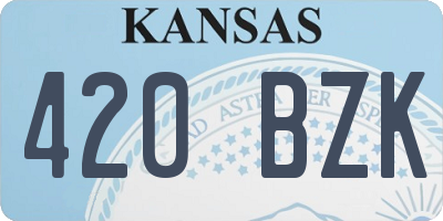 KS license plate 420BZK
