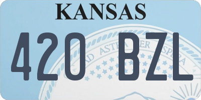 KS license plate 420BZL