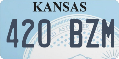 KS license plate 420BZM