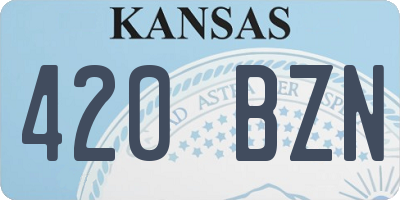 KS license plate 420BZN