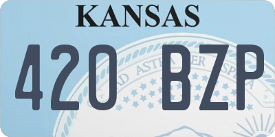 KS license plate 420BZP