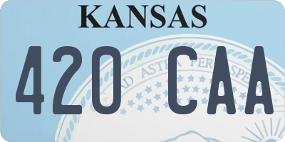 KS license plate 420CAA