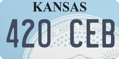 KS license plate 420CEB