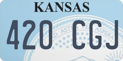 KS license plate 420CGJ