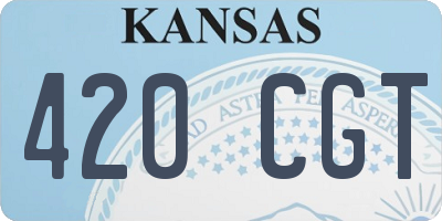 KS license plate 420CGT