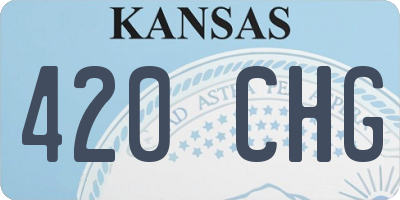 KS license plate 420CHG