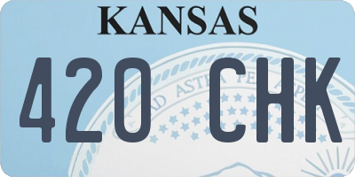 KS license plate 420CHK