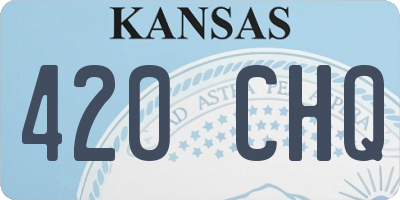 KS license plate 420CHQ
