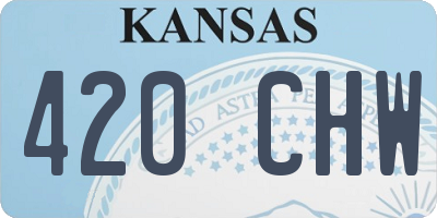 KS license plate 420CHW