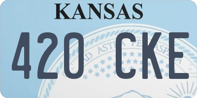 KS license plate 420CKE